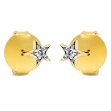 Ohrstecker 18 kt GG, 2 Brill. 0,02 ct, TW-si