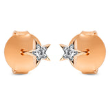 Ohrstecker 18 kt RG, 2 Brill. 0,02 ct, TW-si
