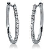 Creolen 18 kt WG, 38 Brill. 0,19 ct, TW-si
