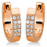 Creolen 18 kt RG, 20 Brill. 0,15 ct, TW-si