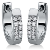 Creolen 18 kt WG, 20 Brill. 0,15 ct, TW-si