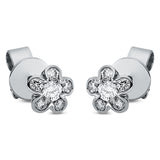 Ohrstecker 18 kt WG, 12 Brill. 0,33 ct, TW-si