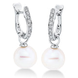 Ohrschmuck 18 kt WG, 18 Brill. 0,18 ct, W-si, 2 SW weiß 9 mm