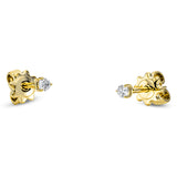 Ohrstecker 18 kt GG, 2 Brill. 0,06 ct, TW-si