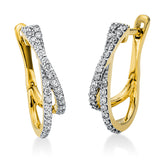 Creolen 18 kt GG, 52 Brill. 0,47 ct, TW-si