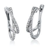 Creolen 18 kt WG, 52 Brill. 0,47 ct, TW-si