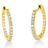 Creolen 18 kt GG, 40 Brill. 0,30 ct, TW-si