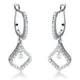 Ohrschmuck 18 kt WG, 2 Brill. 0,08 ct, TW-si, 62 Brill. 0,40 ct, TW-si