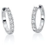 Creolen 18 kt WG, 12 Brill. 0,37 ct, TW-si