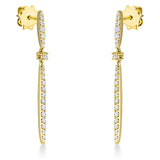 Ohrschmuck 18 kt GG, 28 Brill. 0,42 ct, TW-si, 16 Brill. 0,08 ct, TW-si