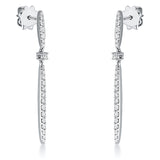 Ohrschmuck 18 kt WG, 28 Brill. 0,42 ct, TW-si, 16 Brill. 0,08 ct, TW-si