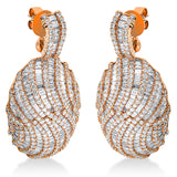 Ohrschmuck 18 kt RG, 376 Trap. 7,59 ct, TW-vsi, 407 Brill. 5,12 ct, TW-vsi