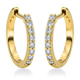 Creolen 18 kt GG, 16 Brill. 0,16 ct, TW-si