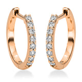 Creolen 18 kt RG, 16 Brill. 0,16 ct, TW-si