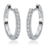 Creolen 18 kt WG, 16 Brill. 0,16 ct, TW-si