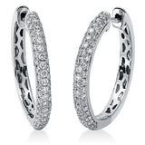 Creolen 18 kt WG, 38 Brill. 0,26 ct, TW-si, 72 Brill. 0,45 ct, TW-si