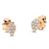 Ohrstecker 14 kt RG, 16 Brill. 0,08 ct, TW-si