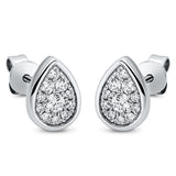 Ohrstecker 18 kt WG, 6 Brill. 0,09 ct, TW-si, 2 Brill. 0,11 ct, TW-si, 14 Brill. 0,08 ct, TW-si