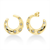 Ohrstecker 18 kt GG, 4 Brill. 0,12 ct, TW-si, 4 Brill. 0,16 ct, TW-si, 6 Brill. 0,10 ct, TW-si