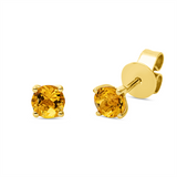 Ohrstecker 18 kt GG, 2 Citrin 0,50 ct gelb