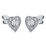 Ohrstecker 18 kt WG, 8 Brill. 0,15 ct, TW-si, 20 Brill. 0,07 ct, TW-si