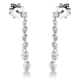 Ohrschmuck 18 kt WG, 4 Brill. 0,41 ct, TW-si, 2 Brill. 0,32 ct, TW-si, 4 Brill. 1,02 ct, TW-si, 4 Brill. 0,20 ct, TW-si