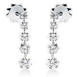 Ohrschmuck 18 kt WG, 2 Brill. 0,32 ct, TW-si, 2 Brill. 0,47 ct, TW-si, 2 Brill. 0,54 ct, TW-si, 4 Brill. 0,32 ct, TW-si
