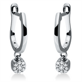 Creolen 18 kt WG, 2 Brill. 0,04 ct, TW-si, 16 Brill. 0,07 ct, TW-si