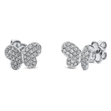 Ohrstecker 18 kt WG, 76 Brill. 0,46 ct, TW-si