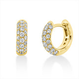 Creolen 18 kt GG, 44 Brill. 0,34 ct, TW-vsi