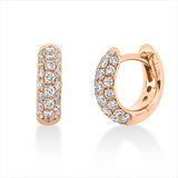 Creolen 18 kt RG, 44 Brill. 0,42 ct, TW-vsi
