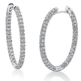 Creolen 18 kt WG, 226 Brill. 1,61 ct, TW-vsi