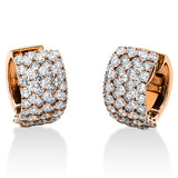 Creolen 18 kt RG, 120 Brill. 8,09 ct, TW-vsi