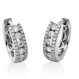 Creolen 18 kt WG, 12 Brill. 0,31 ct, TW-pi, 56 Brill. 0,15 ct, TW-pi