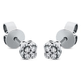 Ohrstecker 18 kt WG, 8 Brill. 0,09 ct, TW-pi