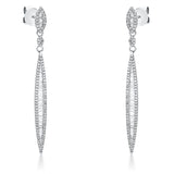 Ohrschmuck 18 kt WG, 67 Trap. 0,50 ct, TW-si, 180 Brill. 0,53 ct, TW-si