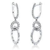 Ohrschmuck 18 kt WG, 26 Brill. 0,29 ct, TW-si, 28 Bag. 0,59 ct, TW-si, 24 Brill. 0,11 ct, TW-si