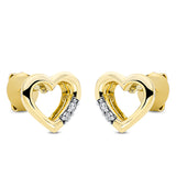 Ohrstecker 18 kt GG, 4 Brill. 0,08 ct, TW-si
