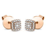 Ohrstecker 18 kt RG, 50 Brill. 0,20 ct, TW-si