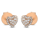 Ohrstecker 18 kt RG, 44 Brill. 0,20 ct, TW-si