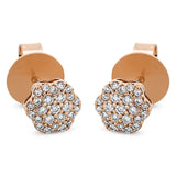 Ohrstecker 18 kt RG, 50 Brill. 0,20 ct, TW-si
