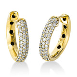 Creolen 18 kt GG, 80 Brill. 0,34 ct, TW-si