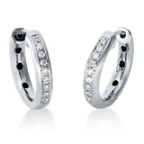 Creolen 18 kt WG, 18 Brill. 0,10 ct, TW-si