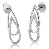 Ohrstecker 18 kt WG, 60 Brill. 0,18 ct, TW-si