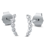 Ohrstecker 18 kt WG, 10 Brill. 0,08 ct, TW-si