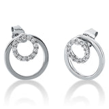 Ohrstecker 18 kt WG, 26 Brill. 0,21 ct, TW-si