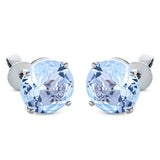 Ohrstecker 18 kt WG, Sicherheitsverschluss, 2 Topase 4,30 ct sky blue