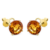Ohrstecker 18 kt GG, Sicherheitsverschluss, 2 Citrin 3,50 ct mandarin