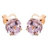 Ohrstecker 18 kt RG, Sicherheitsverschluss, 2 Morganit 3,30 ct pink