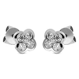 Ohrstecker 18 kt WG, 8 Brill. 0,23 ct, TW-si, 2 Brill. 0,02 ct, TW-si